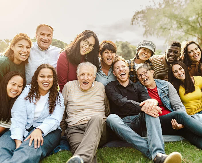 Happy group of people