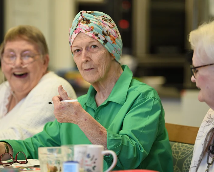 Women at social support group
